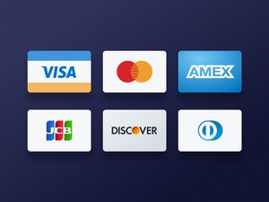 Icônes de carte de crédit faites avec Figma