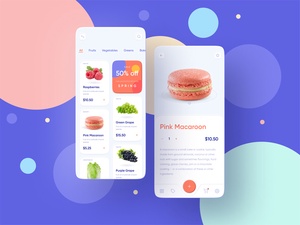 食料品ショッピングモバイルアプリUI  - 食料品