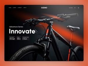 Fahrrad -Landing -Page -Vorlage (Gizmo)