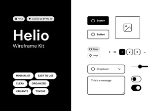 Kit d'interface utilisateur de wireframe - Helio