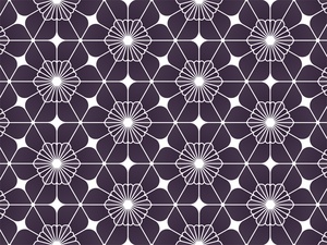 Motif de fleurs hexagonales