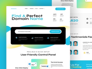 Web Hosting Landing Page Template for Figma
