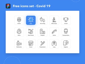 COVID-19 Icons Set