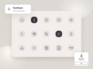 Furniture Store Icons Set