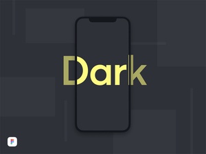 iPhone X Dark Mockup for Figma