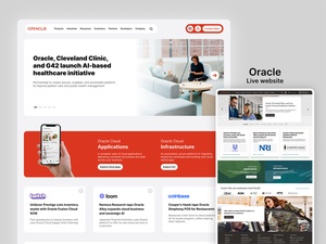 Oracle Website Redesign Concept