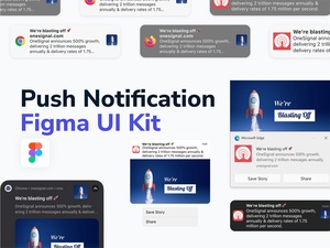 Kit d'interface utilisateur de notification push pour iOS, Android, macOS, Windows