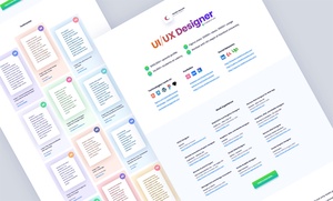 Plantilla de currículum de diseñadores de UI/UX