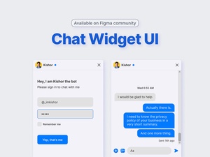 Einfache Chat -Widget -Benutzeroberfläche