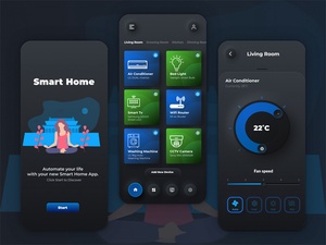 Приложение автоматизации Smart Home (Neumorphism)