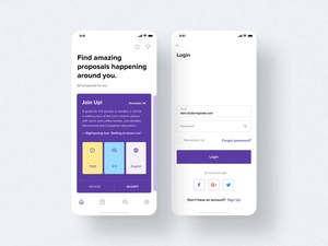 Travel App UI made in Figma