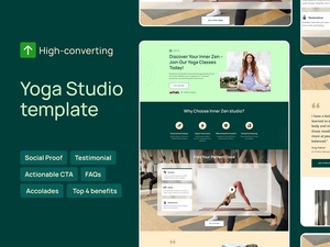 Plantilla de sitio web de yoga Studio