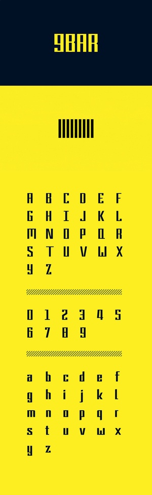 9BAR Font – Free Typeface