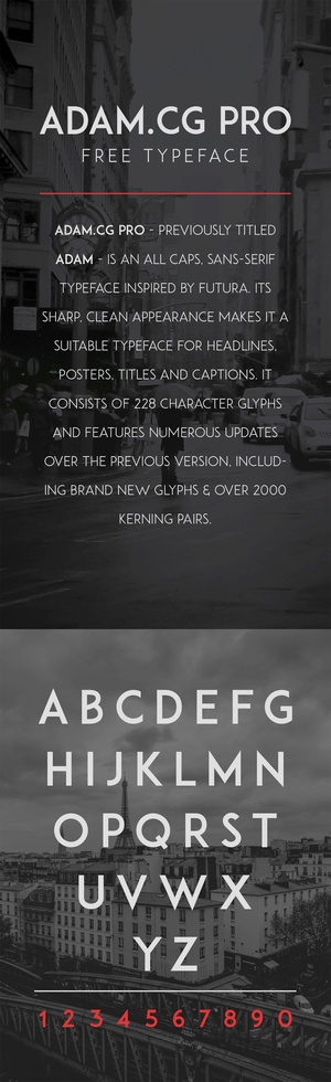 ADAM.CG Pro Font – Free Typeface