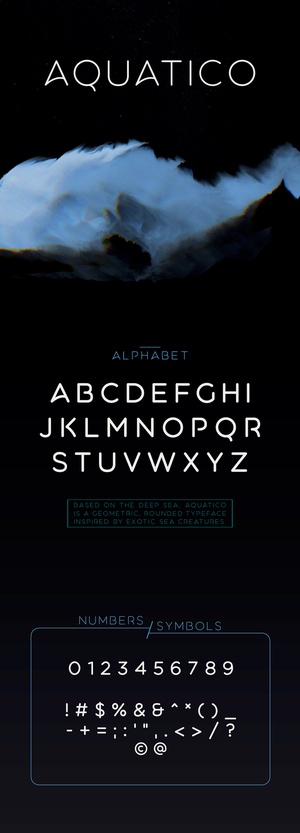 Aquatico -Schriftart - kostenlose Typografie