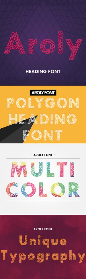 Aroly Font  - 無料のポリゴン書体