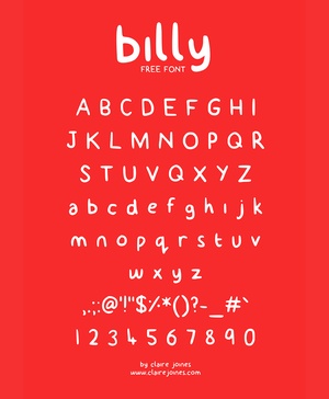 Billy Font - Handschriftliche Schriftart