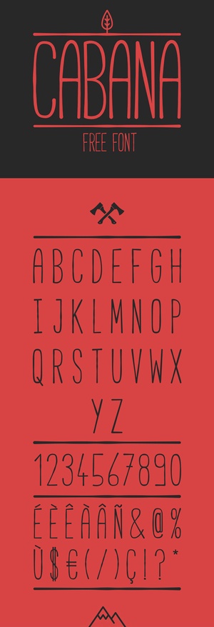 Cabana Font - Бесплатный рукописный шрифт