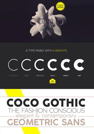Coco Gothic -Schrift - zwei freie Gewichte