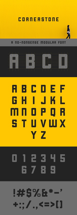 Cornerstone Font – Modular Vintage Typeface