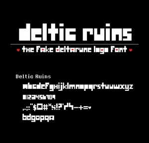 Deltic Ruins: Deltarune Logo Font