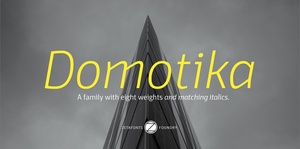Domotika Font  -  18ウェイトタイプファミリ