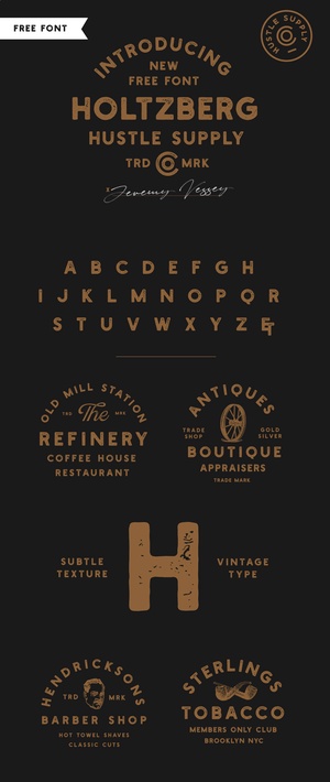 Holtzberg Font – Retro & Vintage Typeface