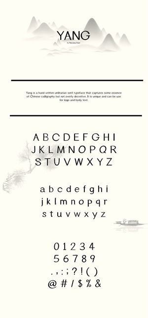 Yang Font - Typeface inspirado en chino