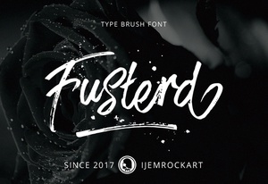 Fusterd -Pinsel -Schrift