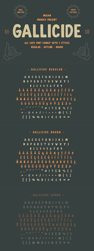 Gallicide Handmade Font With Extras