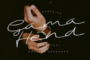 Gama Hand - Logo -Schriftart