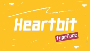 Heartbit -Schriftart - kostenlose Cartoon -Schriftart