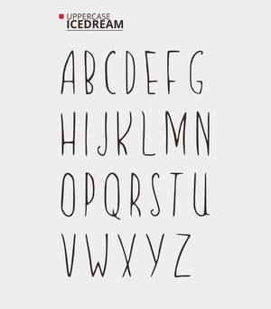 Font bêta IceDream - Poline de caractères manuscrits
