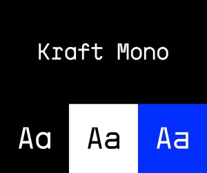 Kraft Mono Font - монопросеничный шрифт