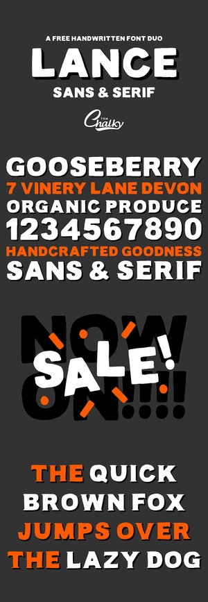 Lance Sans & Serif Font - бесплатный дуэт для шрифтов