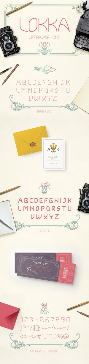 Lokka Font  - 幾何学的な書体