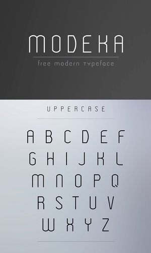 Modeka Font - современный шрифт