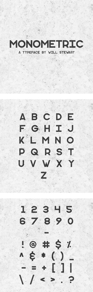 Monometric Font – Retro Typeface