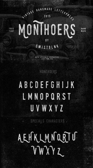 Monthoers Font – Vintage Lettering Typeface