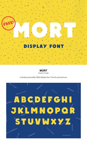 Шрифт Mort - бесплатный шрифт дисплея