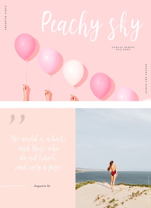 Peachy Sky Font | Charcoal Drawn Typeface