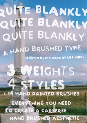Quite Blankly Font – Display Typeface