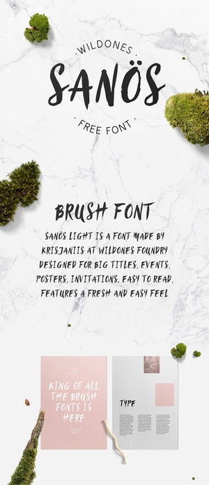 Sanös Font – Free Brush Script Typeface