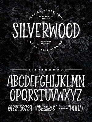 Silverwood Rustic Font - kostenlose Schriftart
