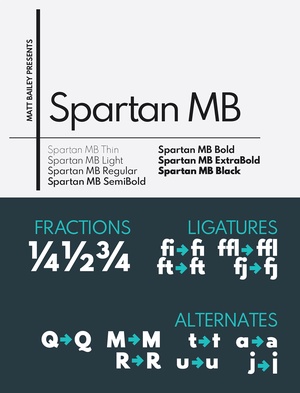 Spartan MB Font - бесплатный шрифт