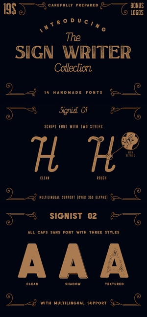 The Sign Writer Font Collection