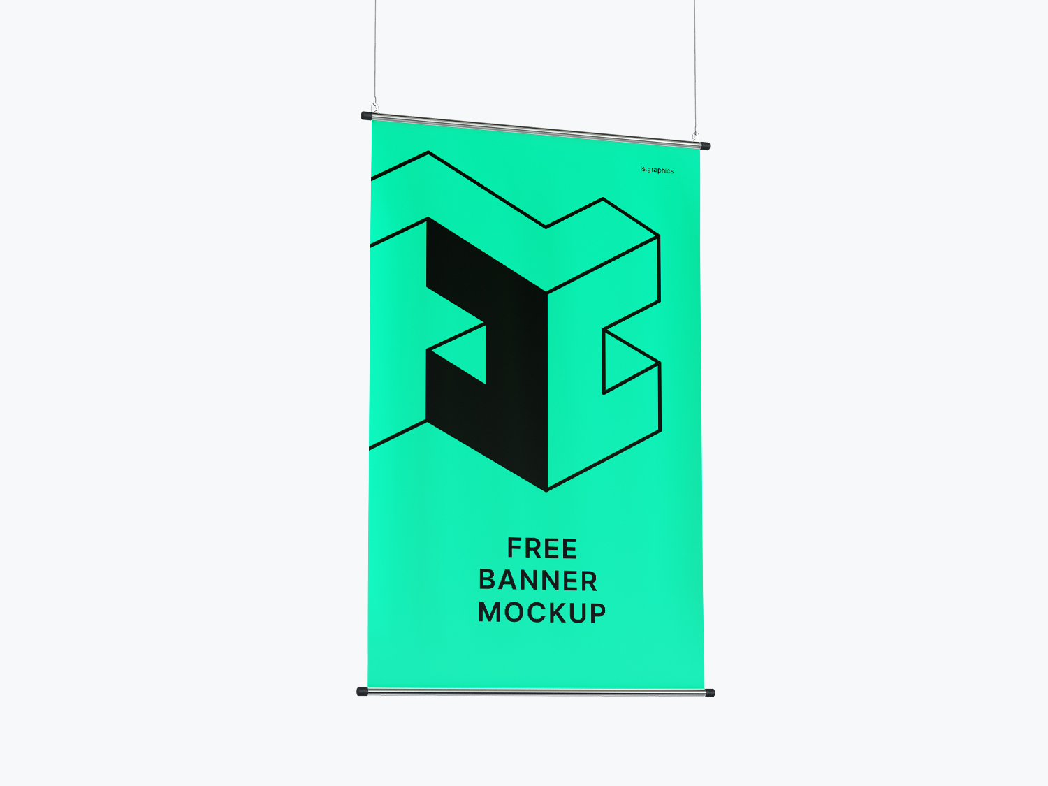 Modern Hanging Banner Mockup - Free PSD Resources - Download Sketch