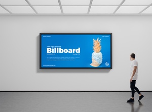 Indoor Station Advertising Billboard Mockup