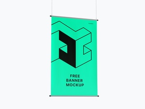 Modern Hanging Banner Mockup