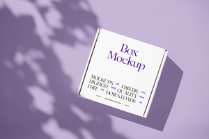 White Square Box Mockup